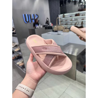 SHU Marshmallow Glitz Cross สินค้าใหม่มือหนึ่ง ความสูง 2นิ้ว รองเท้าแตะ [โค้ดแฟชั่นลด 30%]