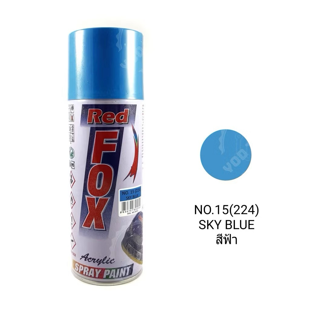 สีสเปรย์​ สีฟ้า No.15(224) ยี่ห้อRed FOX สเปรย์RED FOX