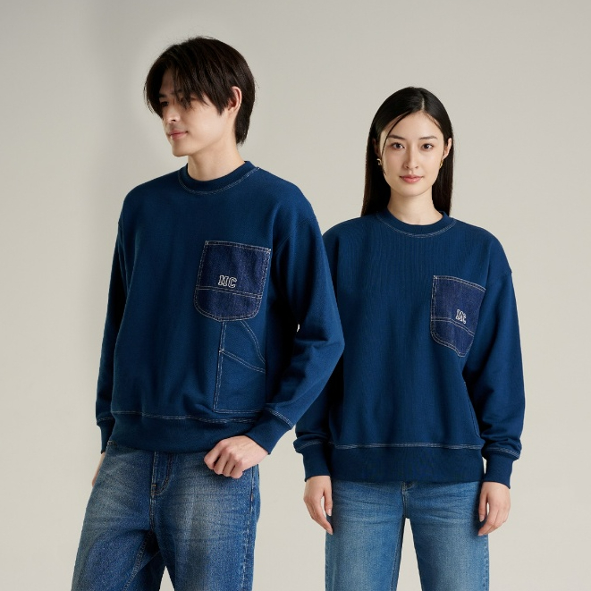 Mc Jeans เสื้อสเวตเตอร์ โอเวอร์ไซส์ ผู้ชาย แขนยาว  MSWZ046