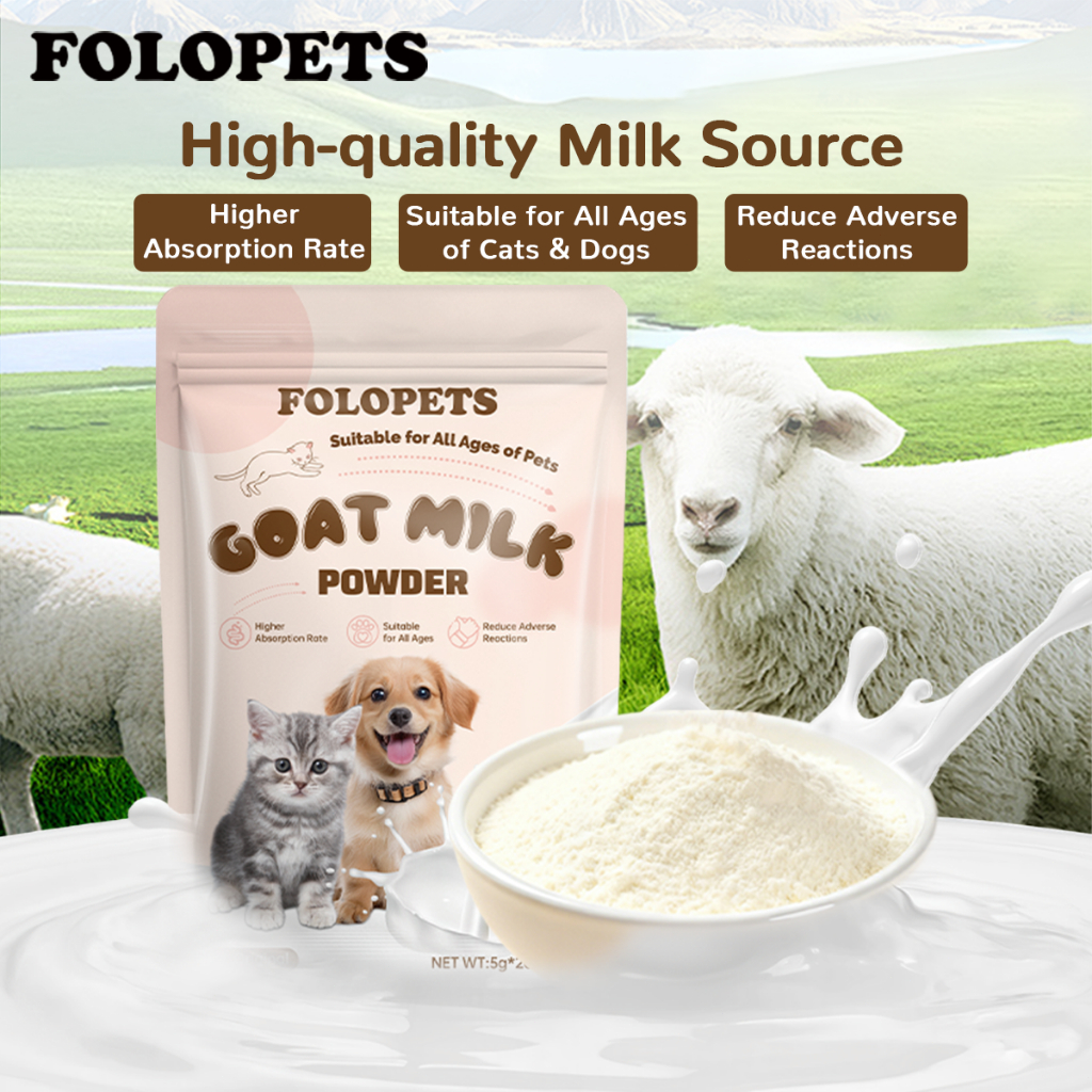 FOLOPETS นมแพะผงสำหรับสัตว์เลี้ยง 100g นมผงสำหรับสัตว์เลี้ยง นมผงสำหรับสุนัข นมผงแมว นมแพะผง 100% รูปที่ 6