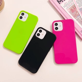 เคสเยลลี่สีแคนดี้เรืองแสงนีออน สำหรับiPhone 17 16 15 14 Pro Max 11 13 12 X XR XS 7 8 SE 2020 2022 17promax ซิลิคอนนุ่ม