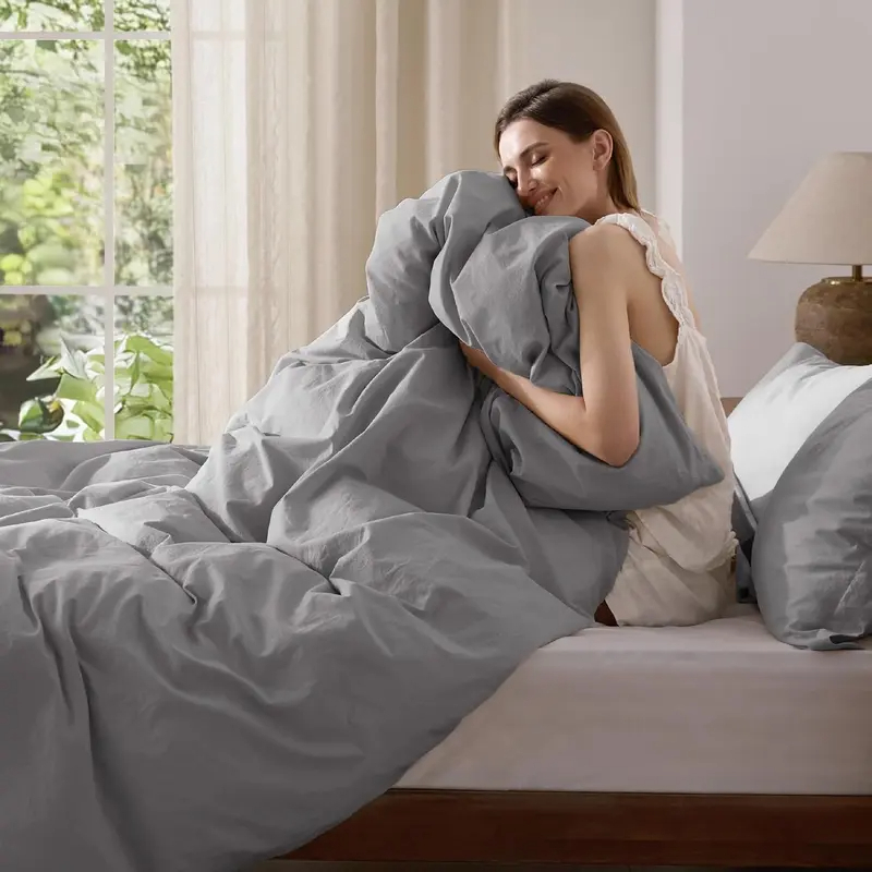 1ชิ้น ปลอกผ้านวม มี3.5ฟุต/5ฟุต/6ฟุต Duvet Cover ติดซิป แบบนิ่ม ซ์ ทำความสะอาดได้ ปลอกผ้านวม สำหรับบ้านและโรงแรม - รูปที่ 6