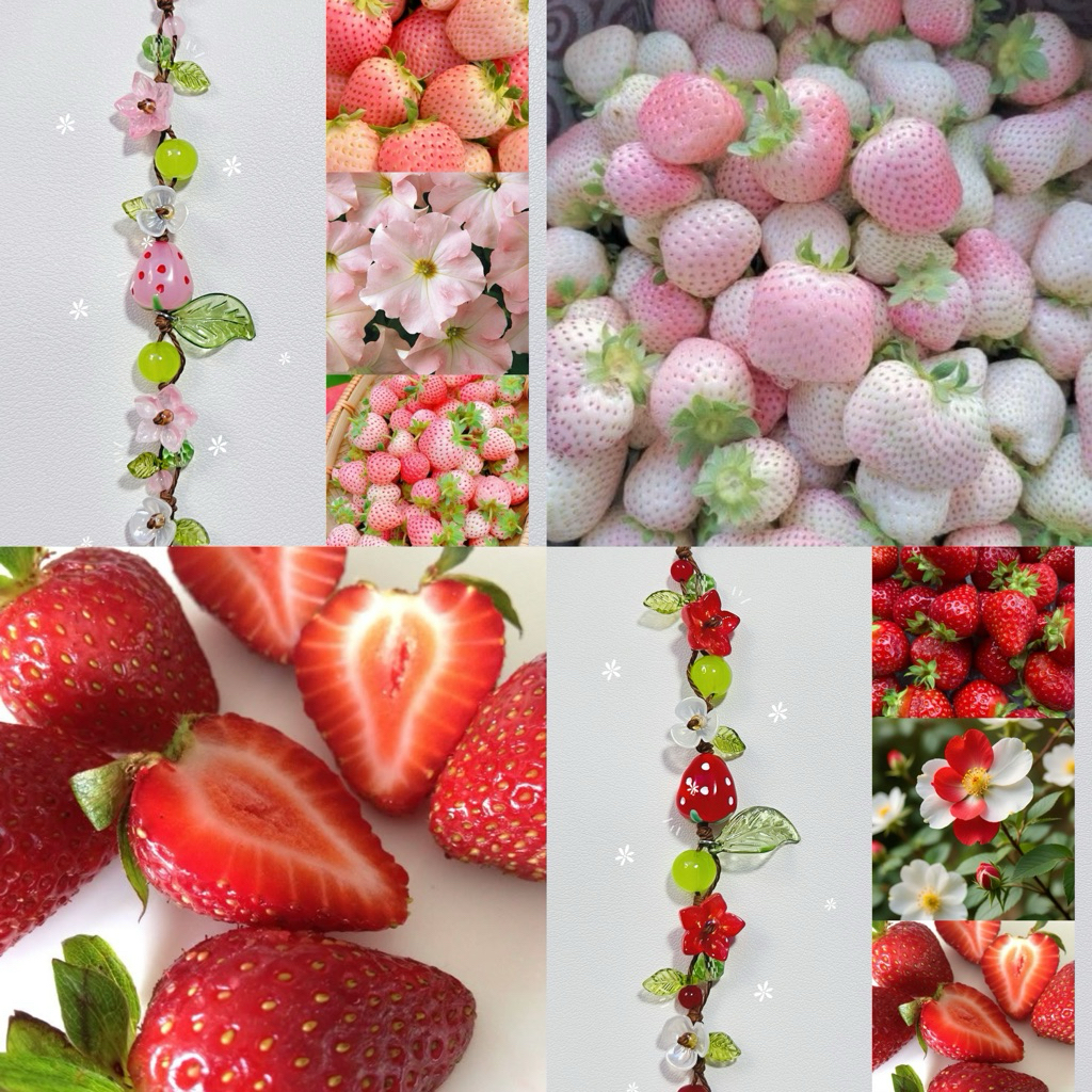 Ichigo Chan Cord Bracelet : กำไลเชือกสตอเบอร์รี่