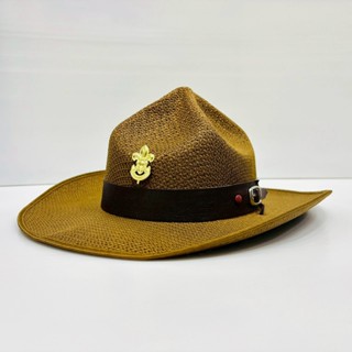 หมวกปีกแบบสาน หมวกลูกเสือครู แบบสาน แบบผ้าสักหลาด หมวกปีก ทร…