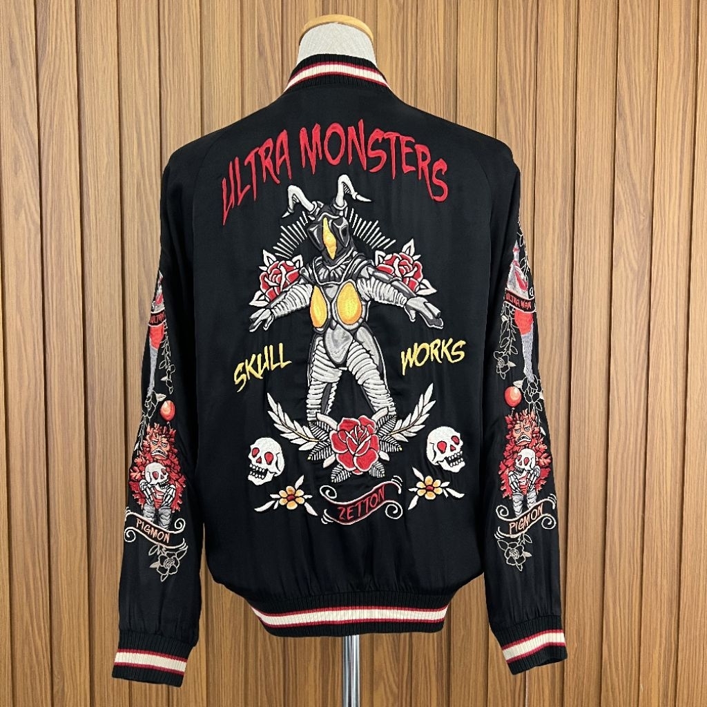 Sukajan Jacket Ultra Monsters Kaiju Ultraman แบรนด์ญี่ปุ่น ของแท้ อุลตร้าแมน ไคจู แจ็คเก็ตญี่ปุ่นปัก