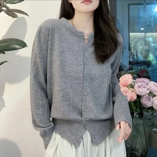 [Sheing office]🌟พร้อมส่ง🌟เสื้อคาร์ดิแกนถักผู้หญิงสไตล์เกาหลีสเวตเตอร์หลวมๆ อเนกประสงค์เสื้อแจ็คเก็ต