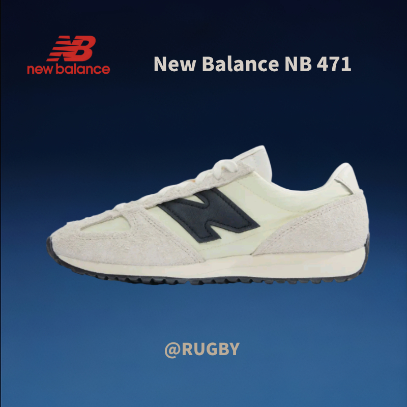 * ของแท้ 100% * New Balance NB 471 white-black Low Sneakers U471AM