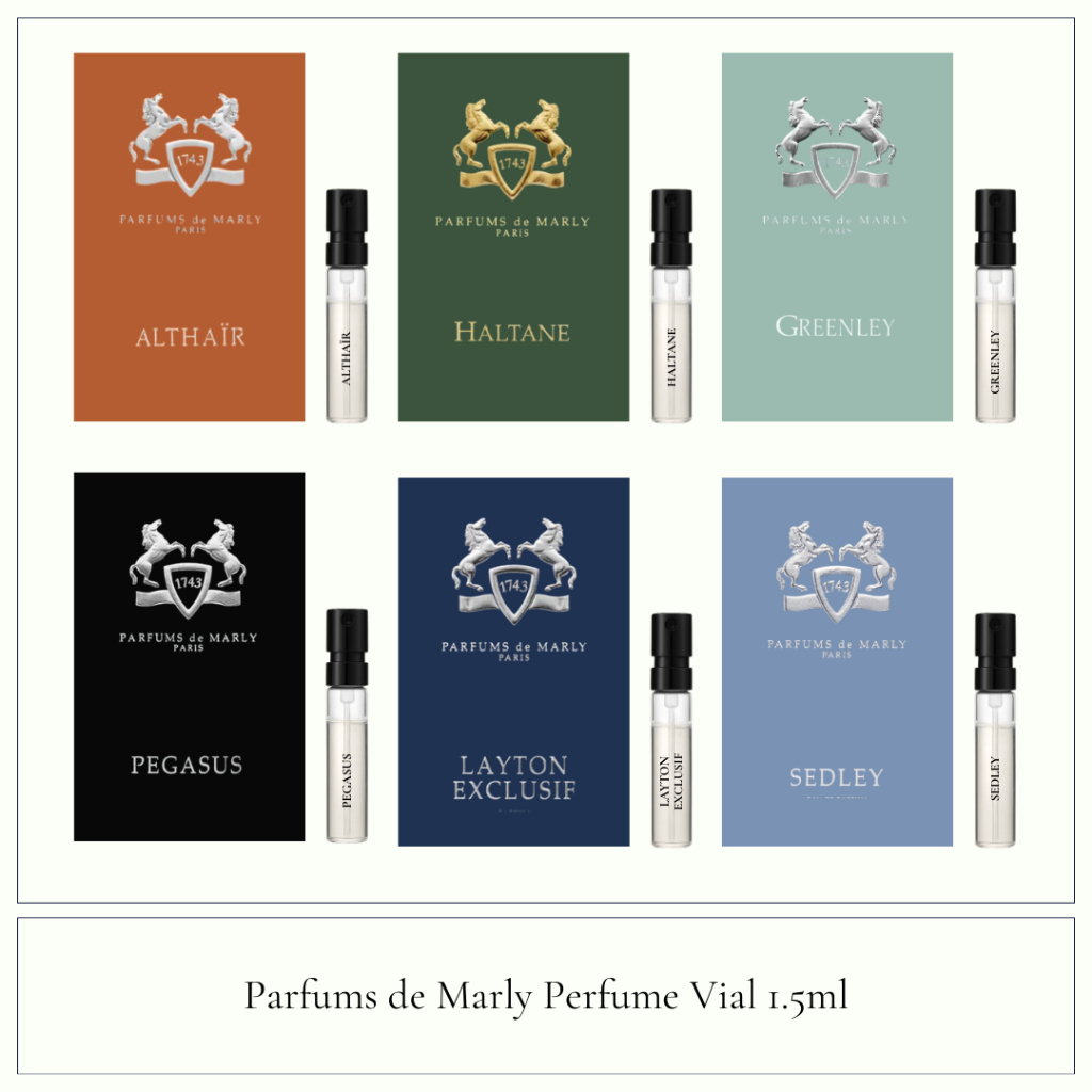 Parfums de Marly Perfume Vial 1.5ml Althaïr, Haltane, Greenley, Sedley, Layton Exclusif, Pegasus