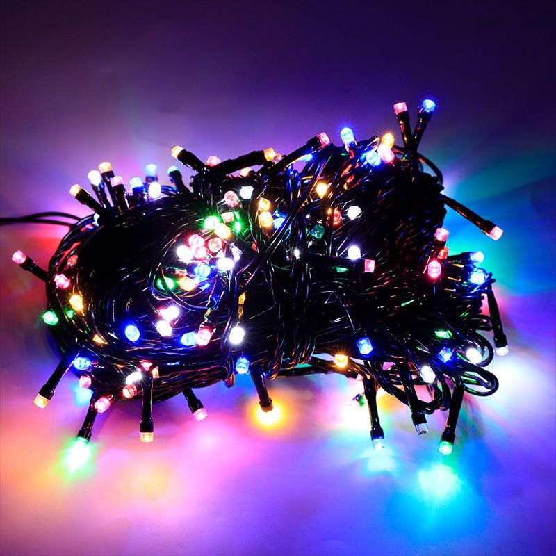 ไฟประดับตกแต่งสีสันสวยงาม ไฟเทศกาลปีใหม่ แสง วอร์ม/ขาว/RGB 60 LED ยาว 5 เมตร ปรับได้ 8 โหมด