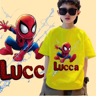 ลายSpider Man🕸 J-1424-SHORT เสื้อยืดเด็กแขนสั้น ผ้านิ่มๆใส่สบาย ใส่ได้ทั้ง ญ/ช ลายมาใหม่เยอะมาก