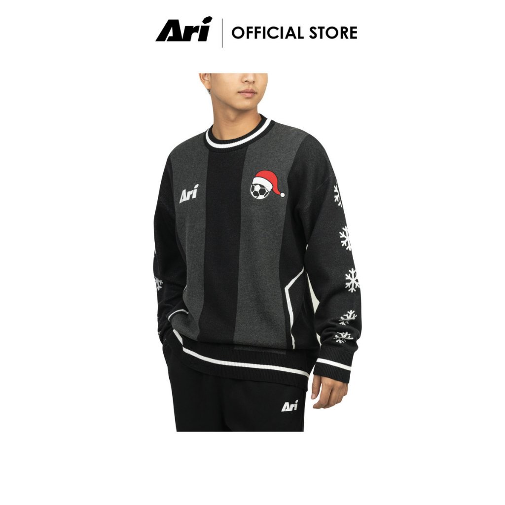 ARI XMAS 2025 KNITTED SWEATER - BLACK (AAP3165-01) เสื้อสเวตเตอร์แขนยาว อาริ XMAS สีดำ