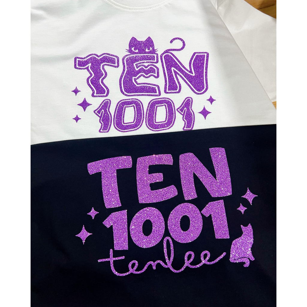 💜 TEN LEE 1001 tee | Purple GLITTER✨