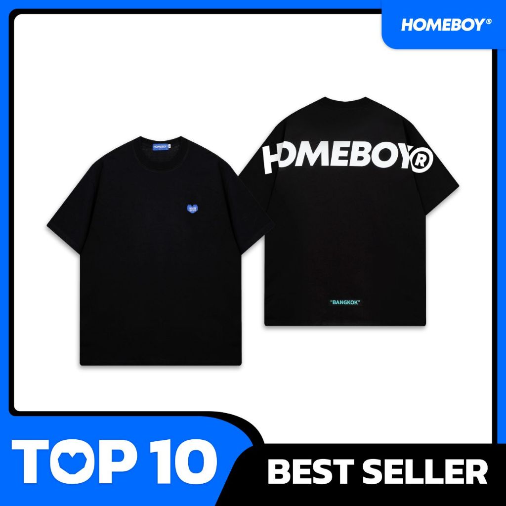 HOMEBOY เสื้อOVERSIZE  HB.OVER.LOGO   คอตตอน100% ใส่ได้ทุกวัน