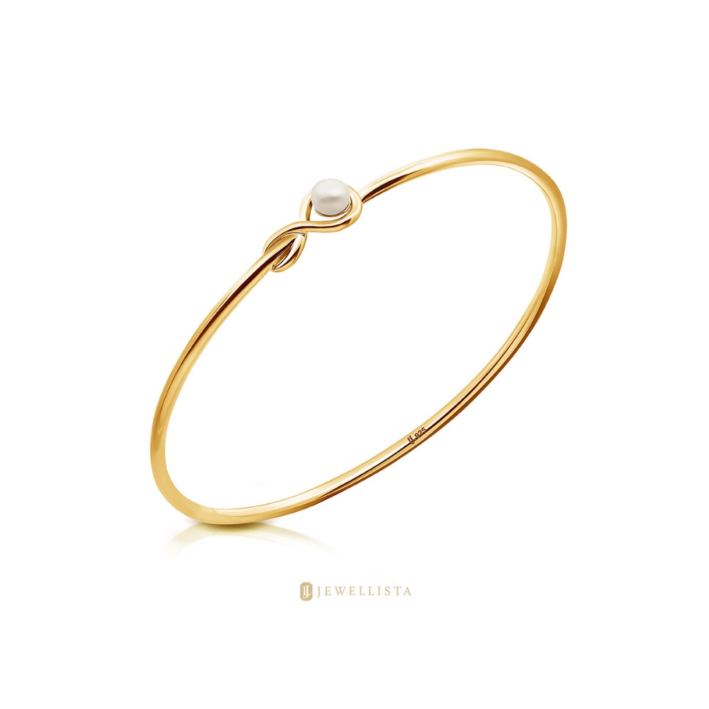 Jewellista กำไลข้อมือเงินแท้925 ประดับไข่มุกน้ำจืดแท้ รุ่น Norae