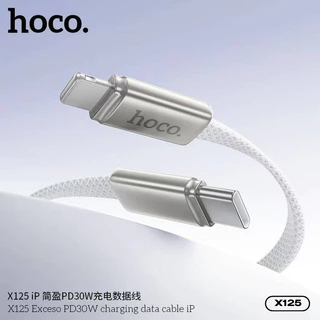 สายชาร์จเร็ว+ส่งข้อมูล ชาร์จเร็ว 60W HOCO X125 TC-TC/TC-iOS สายไนลอนถักยาว 1 เมตร Ultra-Slim บางเบา ทนทาน