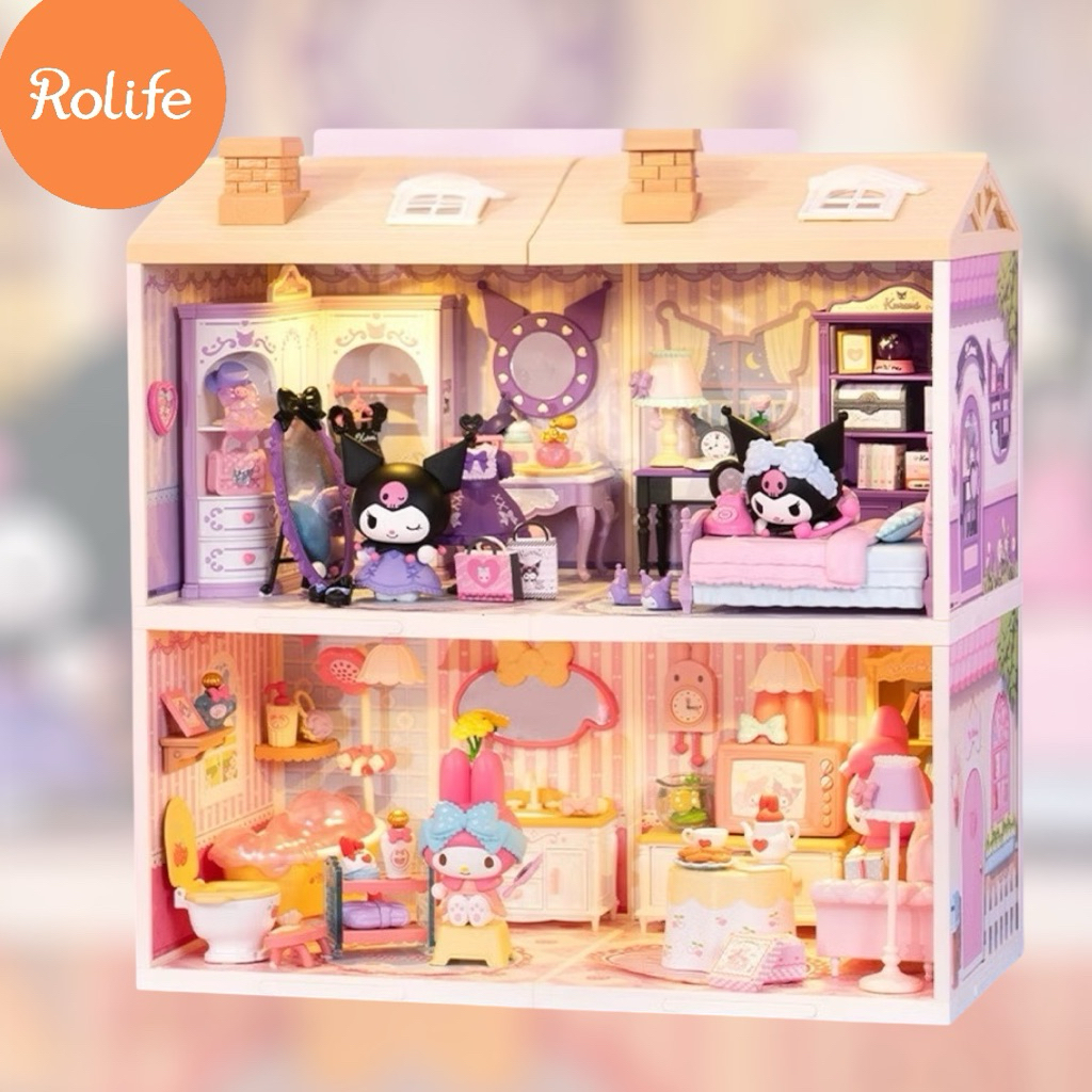 📍พร้อมส่ง💯% Rolife Sanrio Family Cute Diary Series Assembled Super World Kuromi[ของแท้]l