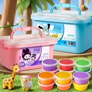 ดินเบาเกรดอาหาร 36 สีพร้อมกล่องเก็บ ของเล่นอนุบาลเสริมพัฒนาการ DIY สร้างสรรค์ ปลอดภัยสำหรับเด็กเล็ก