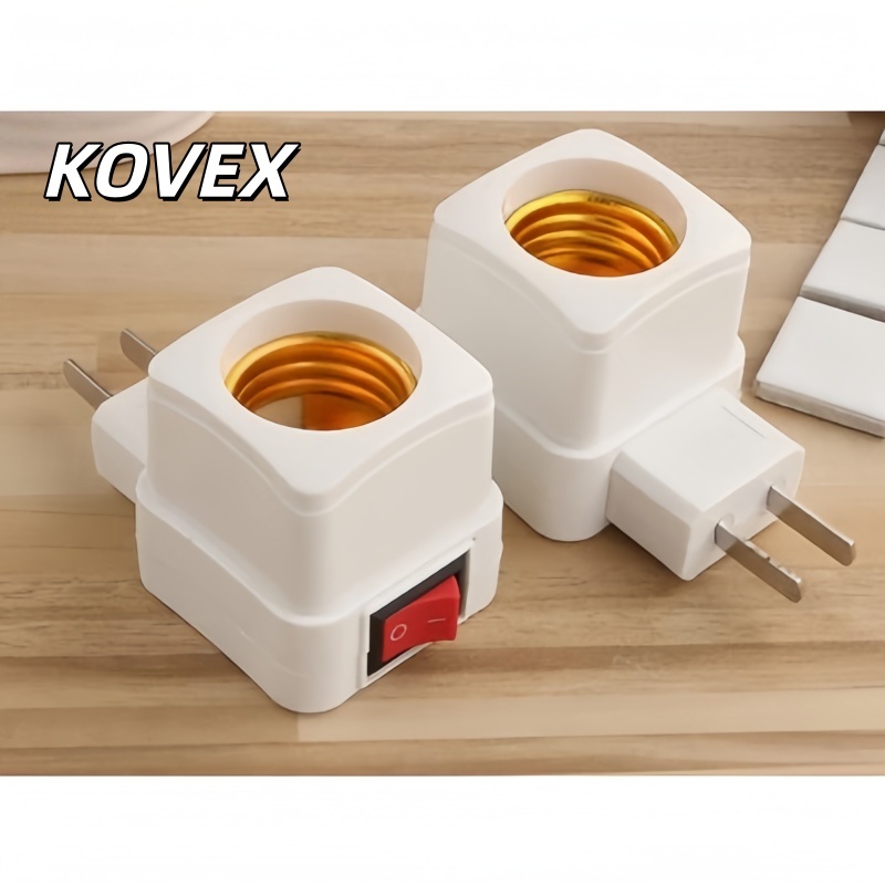 KOVEX ขั้วแป้นเกลียว E27 N สำหรับหลอดไฟ สีขาวและสีดำ