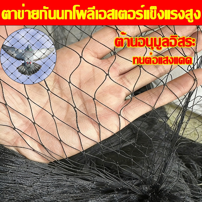 🐔อินทรีก็เกาขาดไม่ได้🦅 ตาข่ายกันนกสีใส ตาข่ายกันนก ตาข่ายกันนกพิราบ กันแดดทนสึกหรอ  ตาข่ายเล็ก