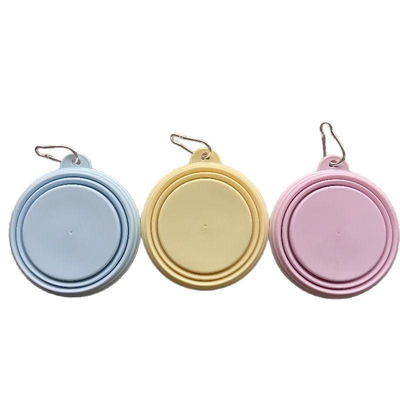 ชามซิลิโคนพับได้ ชามตั้งแคมป์ แบบนิ่ม พกพาได้ มีตะขอเกี่ยว ใส่ของร้อนได้ - รูปที่ 3