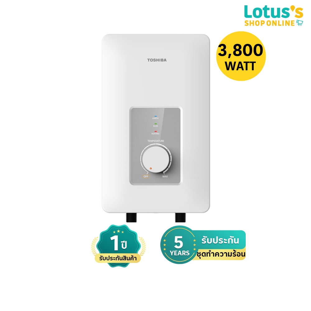 โตชิบา เครื่องทำน้ำอุ่น 3800W รุ่น TWH-38WTHW TOSHIBA E-SHOWER 3800 W TWH-38WTHW