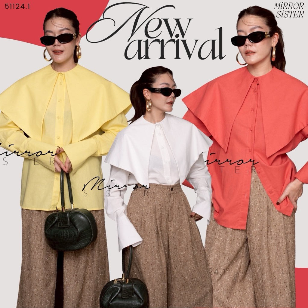 MirrorsisteR 51124.1 เสื้อแขนยาว ตกแต่งส่วนปกเป็นโอเวอร์เลเยอร์