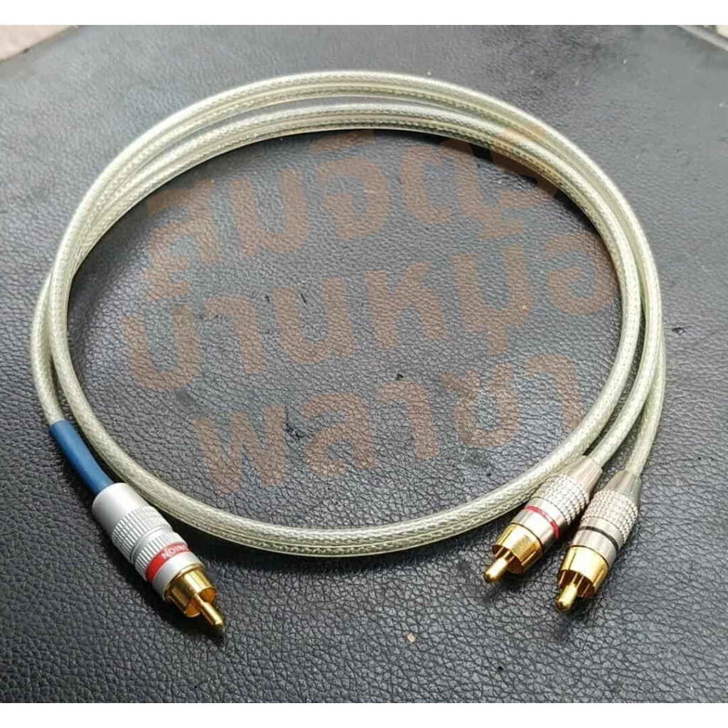 สาย RCA ผู้ 1 ออก 2 ทำจากสายชีลคู่โมโน4มิล ของ Wireman RCA Male : Union / no brand**F