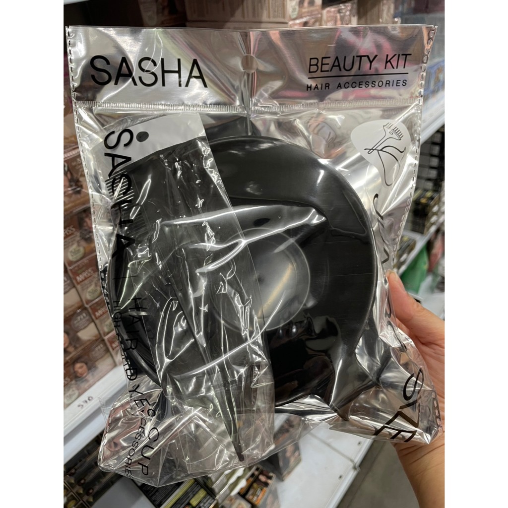 [ขนาดใหญ่] SASHA ชุดถ้วยย้อม+แปรงย้อม ใบใหญ่ 600 มล. ++ถ้วยย้อมใบใหญ่ SASHA++