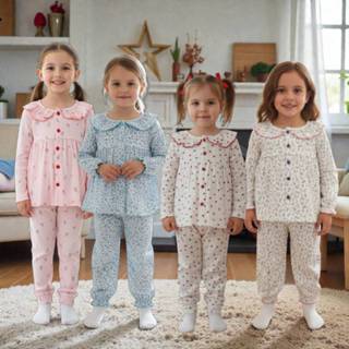 ต.7  BoBo ชุดนอนเด็กผู้หญิง 1-5 ขวบผ้านิ่ม สุดน่ารัก