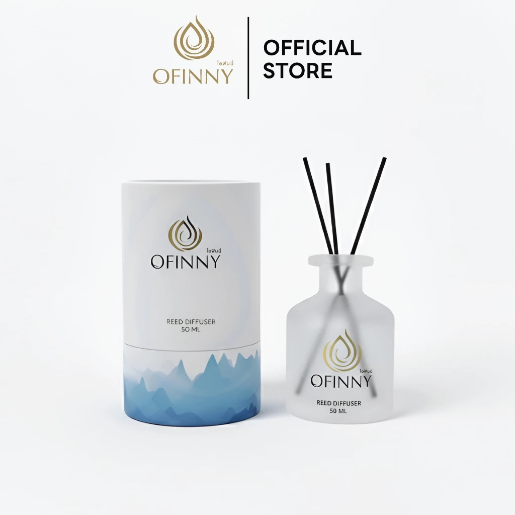 OFINNY ก้านไม้หอม REED DIFFUSER 50ml สารสกัดธรรมชาติ ไม่ผสมแอลกอฮอล หอมทนนาน 3-4 สัปดาห์ ประดับห้อง
