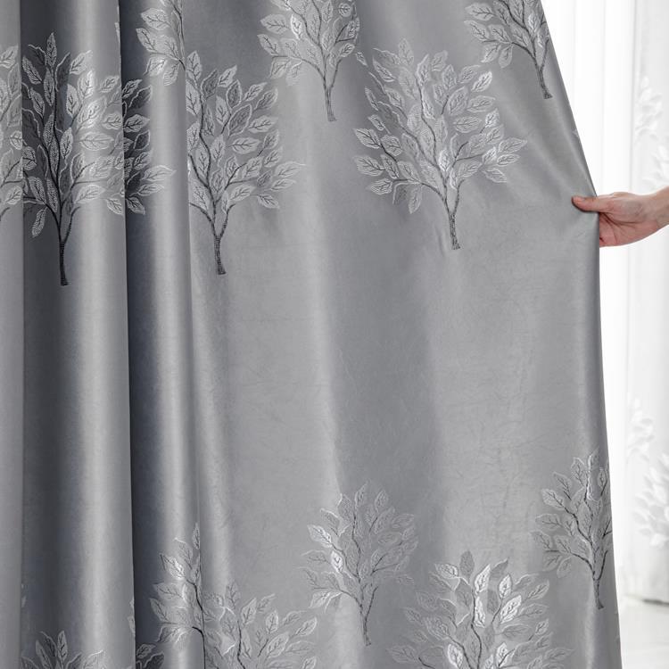 แนะนำ ผ้าม่าน ผ้าม่านห่วงตาไก่ กั้นห้อง กั้นแอร์ กันแดด ทึบแสง ปักลายต้นไม้ ม่านหน้าต่าง/ประตู มีหลายสี ราคาพิเศษ มีเก็บเงินปลายทาง