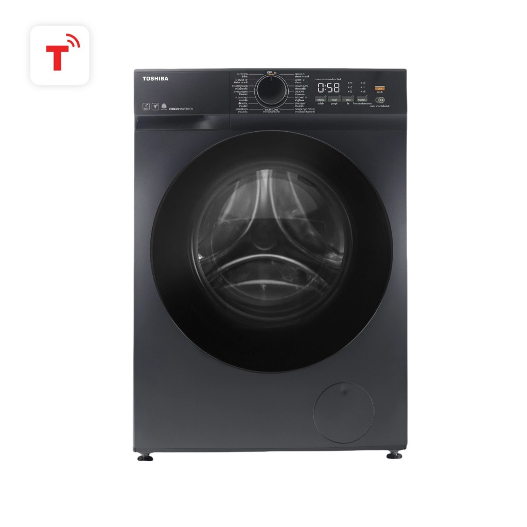 TOSHIBA เครื่องซัก-อบผ้า 13/8 กก.รุ่น TWD-T21BU140UWT(MG) (ฟรีขาตั้ง)[bu140 bm135 fv1413]