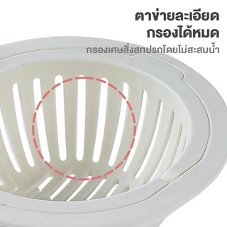 ตะกร้ากรองเศษอาหาร ที่กรองเศษอาหาร กรองปากท่อ ที่กรองเศษท่อในอ่างล้างจาน พร้อมที่กดใช้งานง่าย