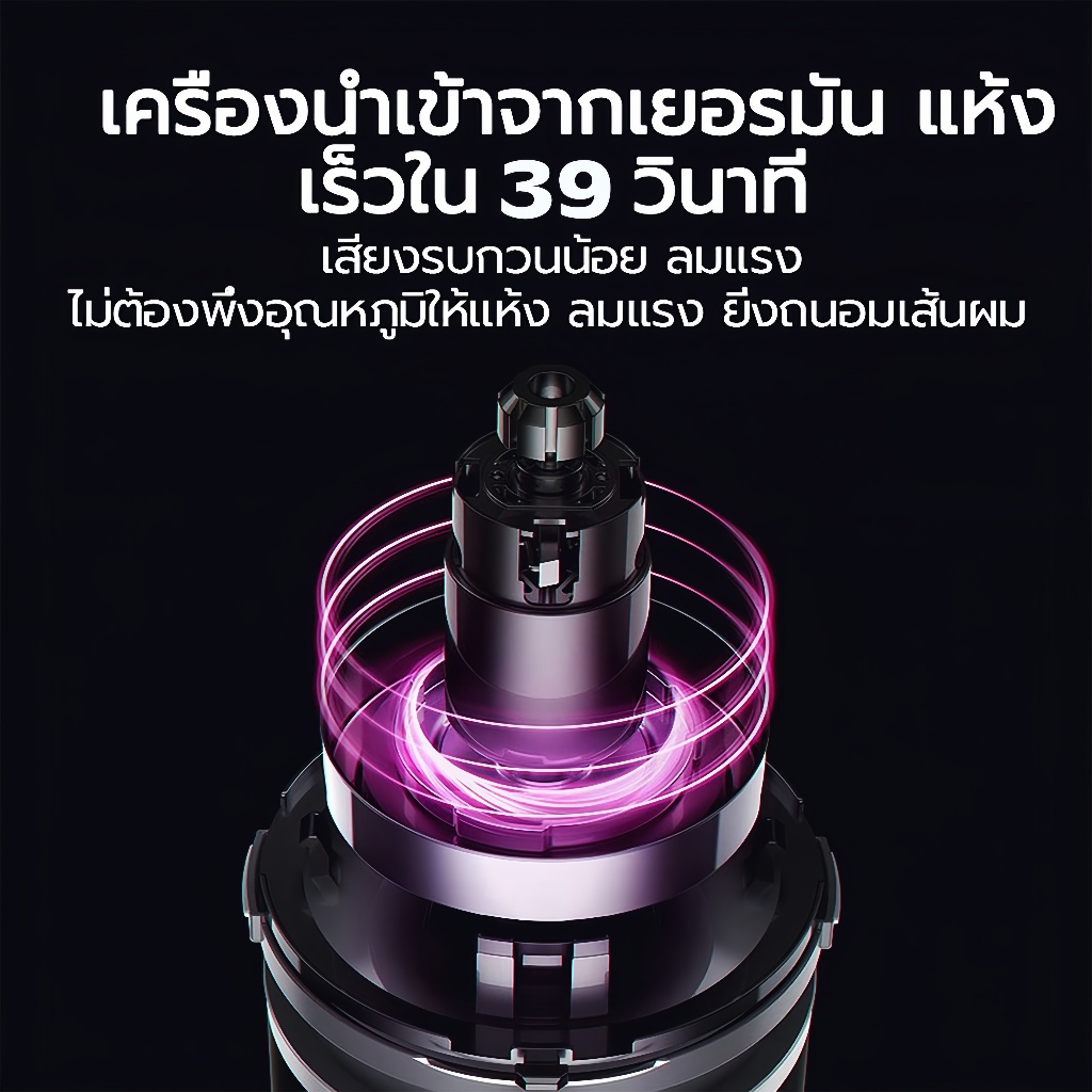 【24ชมจัดส่งเร็ว🚛】ไดร์เป่าผม 2600W มอเตอร์ความเร็วสูงรุ่นสุดยอด6ร้อยล้านไอออนลบ ลดผมชี้ฟู เครื่องเป่าผมไฟฟ้า Hair Dryer - รูปที่ 4