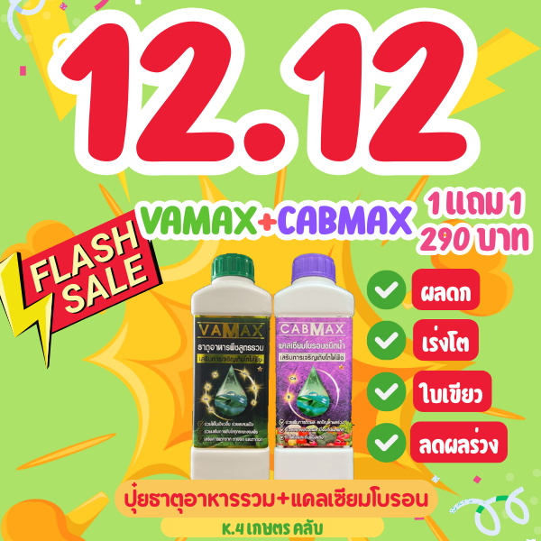 ปุ๋ยธาตุรวม VAMAX + CABMAX แคลเซียมโบรอน ชุด 1 แถม 1