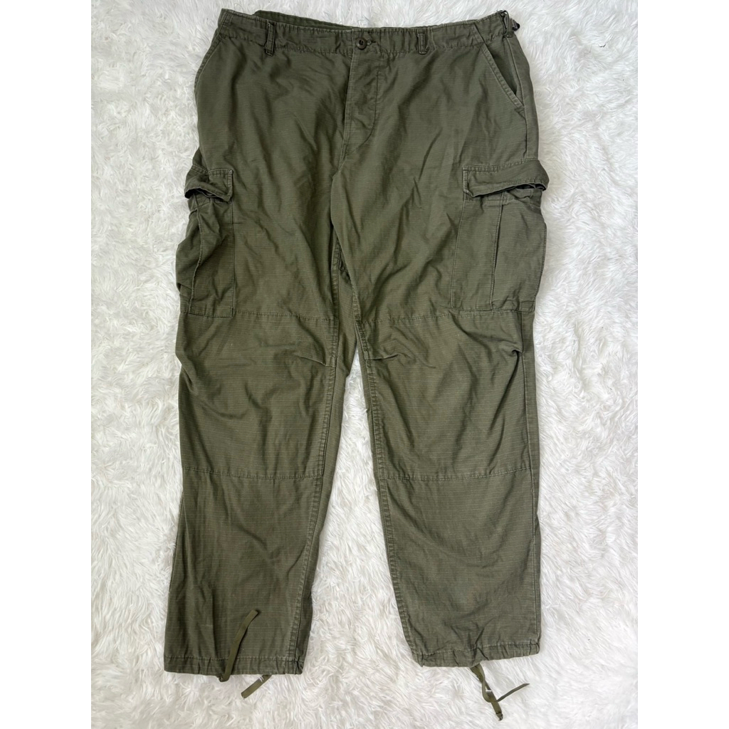 กางเกงขายาวทหาร USA ผ้าตาราง X Large Regular ยุคNATO เอว39-42“ยาว43”จากเป้ามาขา33“ปลายขา8.5” มือสองข