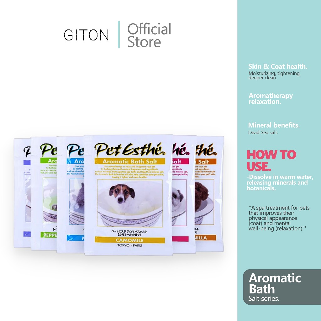 ชุดเปิดร้านอาบน้ำตัดขนสินค้าเกลือสปา Pet Esthé Aromatic Bath Salt Japan