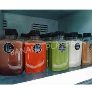 ขวดพลาสติก PET ขนาด 250 ml ทรงแบนเกาหลี แบบหนาพิเศษ 20 กรัม ( 50 ใบ ) ( 100 ใบ ) + ( พร้อมฝา เลือกสีฝาได้ )