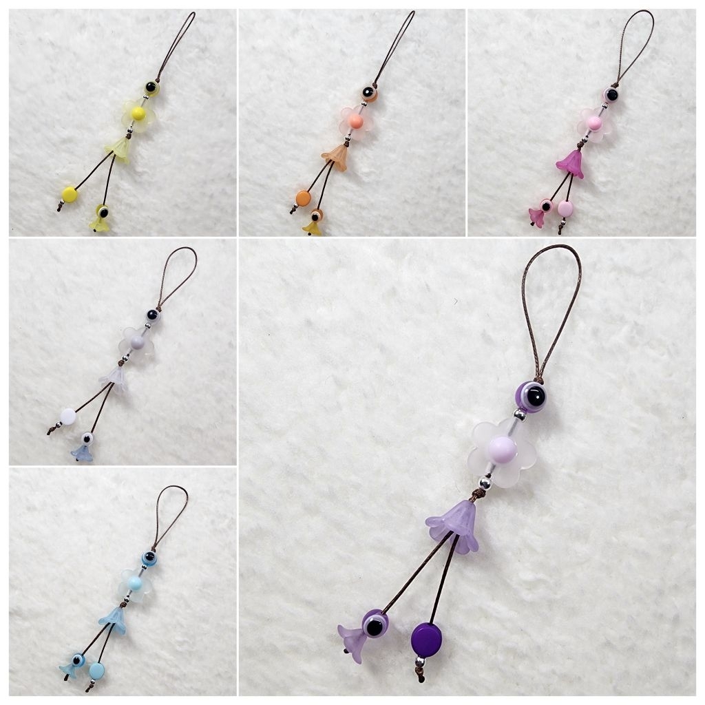 Phone charm >> EVIL EYE 🧿 ที่ห้อยมือถือ ที่ห้อยโทรศัพท์ พวงกุญแจ | เครื่องราง ปกป้อง | ของขวัญปัจฉิม