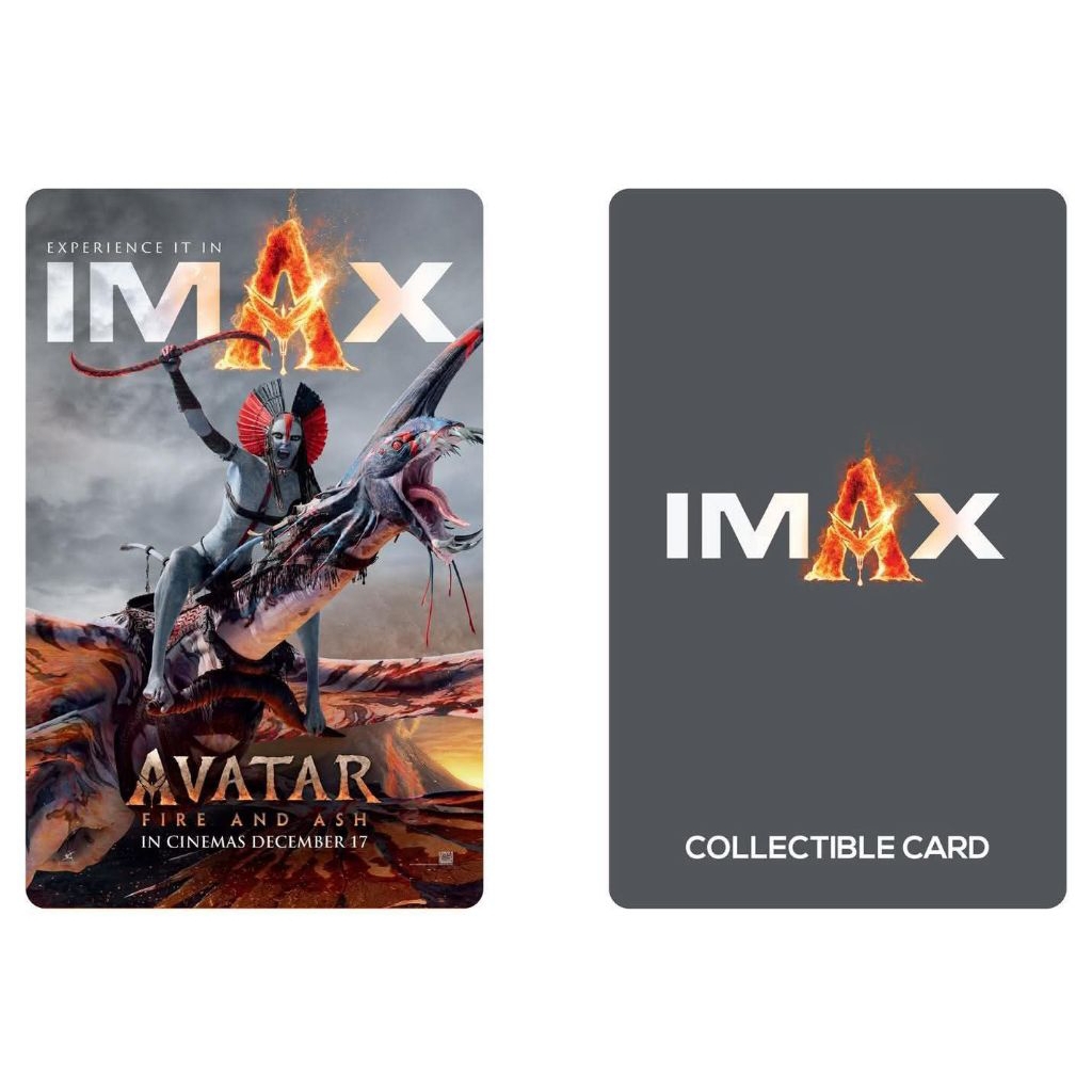 บัตรแข็ง IMAX Collectible Card Avatar Fire and Ash อวตาร 3 อัคนีและธุลีดิน Major Cineplex IMAX Card 