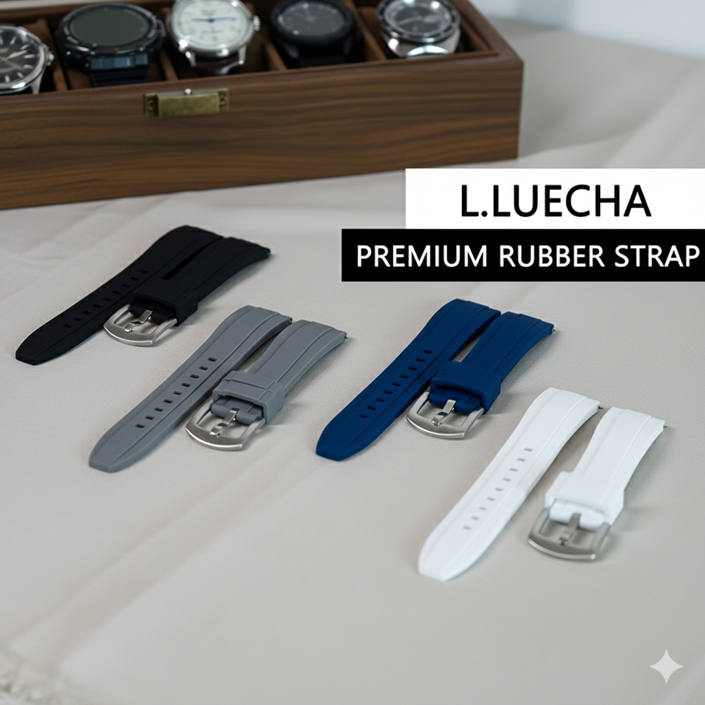 L.LUECHA Rubber strap สายนาฬิกายางอย่างหนา มี Quick release