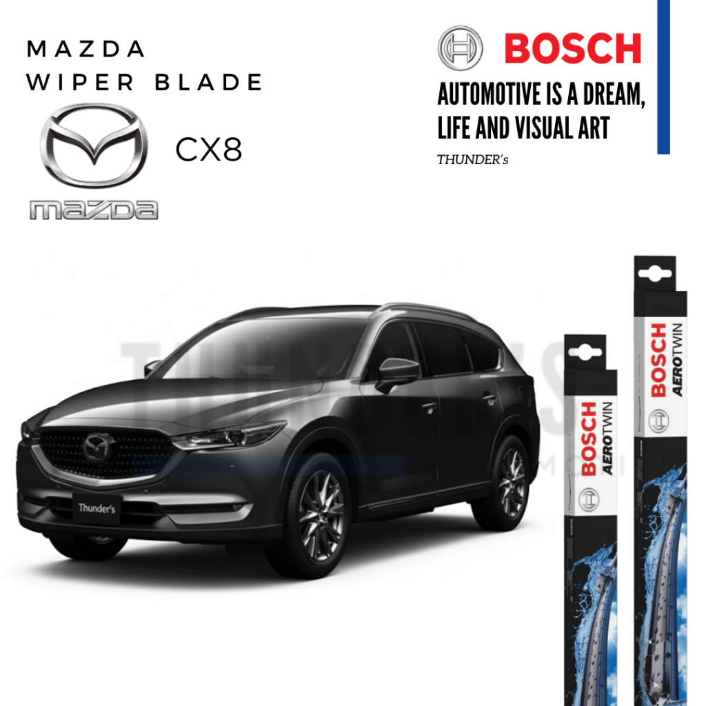 BOSCH Wiper blade ใบปัดน้ำฝน Mazda มาสด้า CX-8 CX8 Aerotwin A399S ไร้โครง 18/24