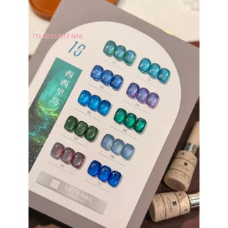 มาใหม่ล่าสุด พร้อมส่ง Let nail 10 สี สีเจลแคทอายเนื้อซาติน / สีเจลแคทอายลูกแก้ว let’s nail พร้อมชาร์ทโชว์สี มาใหม่