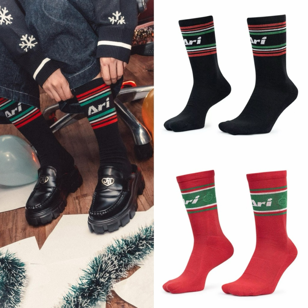 ถุงเท้าครึ่งแข้ง คริสต์มาส ARI XMAS 2025 CREW SOCKS ของแท้