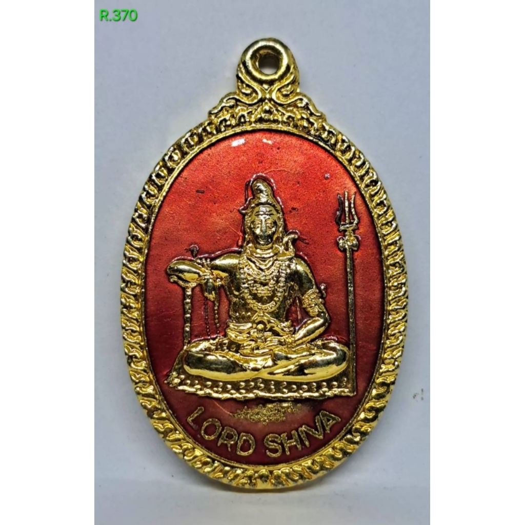 R.370. เหรียญพระศิวะ (LORD SHIVA) หลังพระแม่อุมาเทวี (UMADEVI) อาจารย์ชุม ไชคีรีสร้าง กะไหล่ทองลงยาส