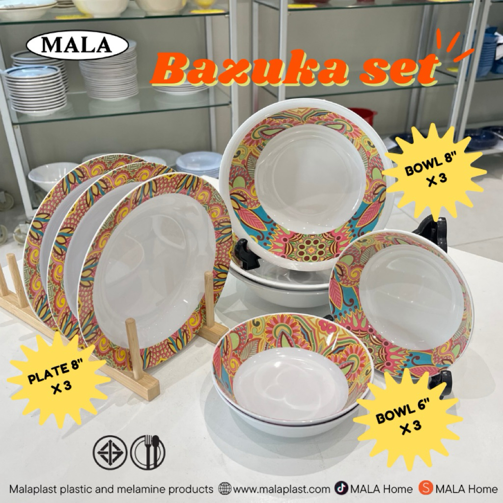 Set จาน ชาม ครอบครัวสุขสันต์ สนุกสนาน Bazuka