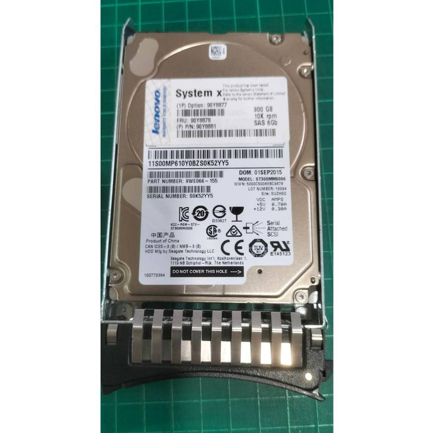 HDD LENOVO  90Y8878 300GB 10K rpm SAS 6Gb 2.5Inch มือสอง with tray เทสก่อนส่งมอบ