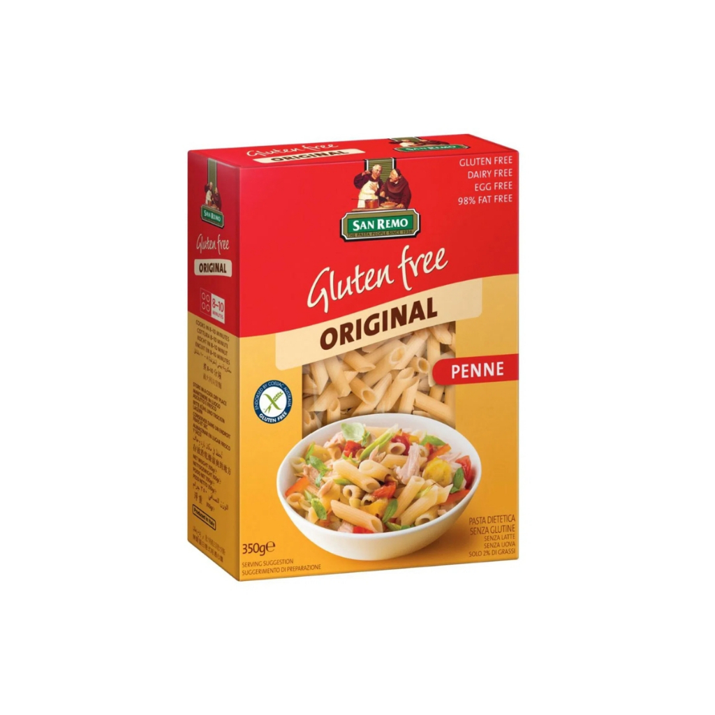 เพ็นเน่ พาสต้า ปราศจากกลูเตน (ตรา ซัน เรโม) | Penne Pasta Gluten Free (San Remo Brand)