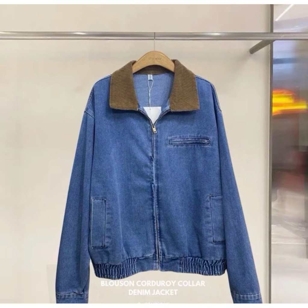 เสื้อแจ็คเก็ต เดนิม ร้าน studiox2 oversize มือ1