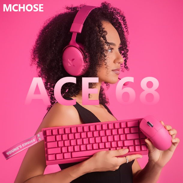 MCHOSE Ace68/60 Pro Mechanical Gamming Keyboard คีย์บอร์ดเกมมิ่งแบบมีสาย RGB Backlight ปรับได้